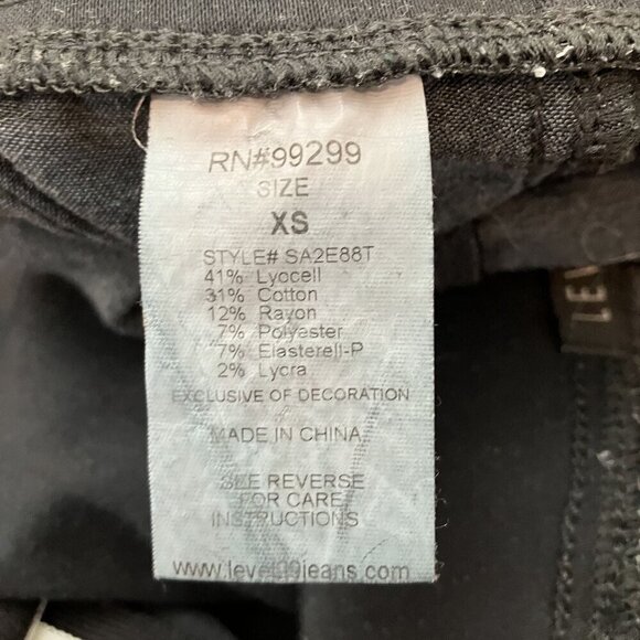 Level 99 Black/White Pull on Trouser Pants Size XS - Picture 4 of 7